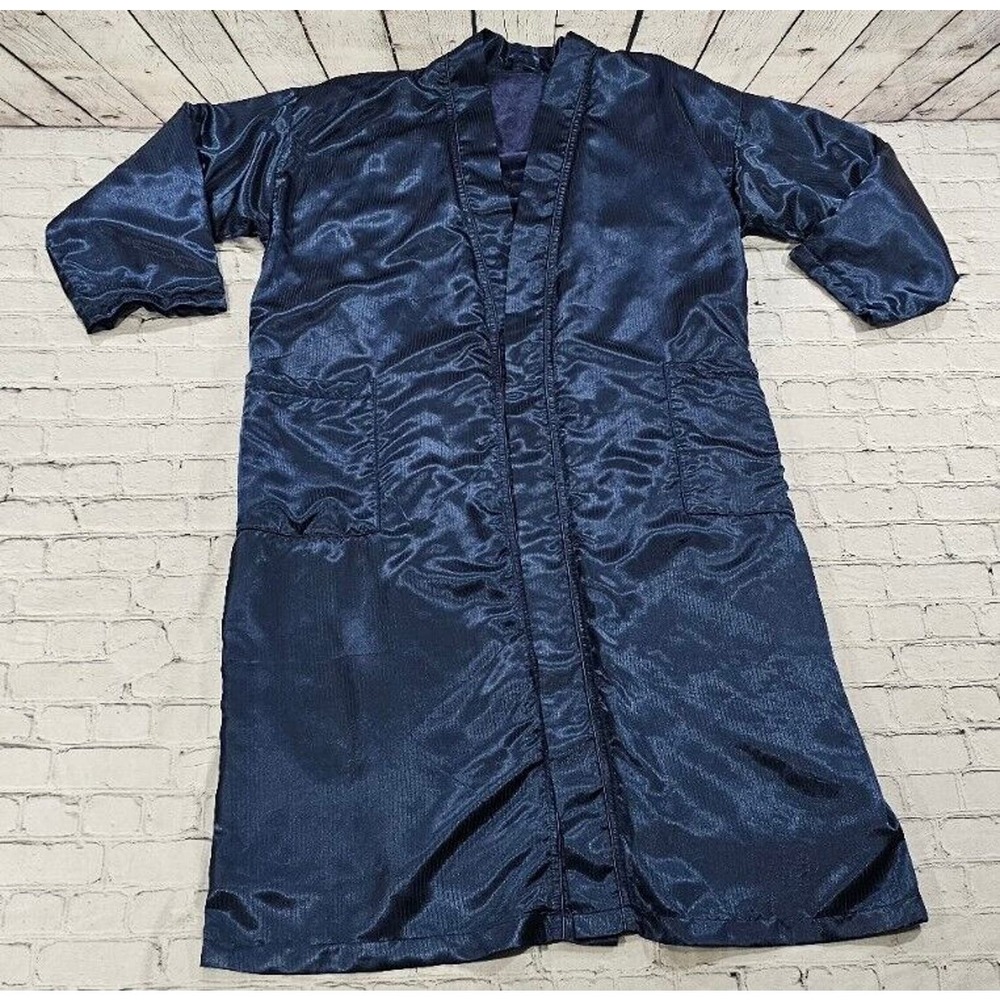 Vintage TCM Tchibo Certified Merchandise Luxury Bathrobe Navy Blue ADUL SZ 48/50